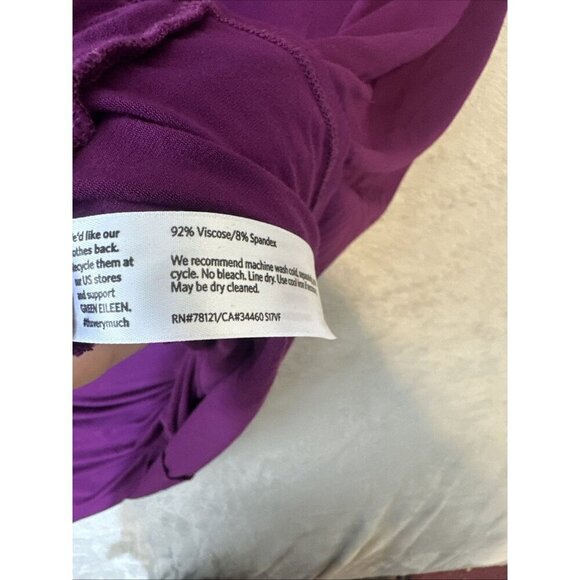 Women’s Eileen Fisher Dress Purple Stretch Size Medium - Picture 10 of 13